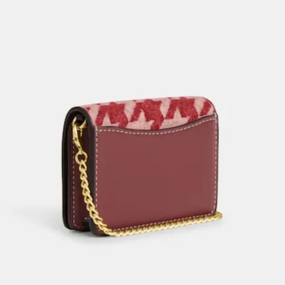 Coach Houndstooth Print Mini Bag NWT